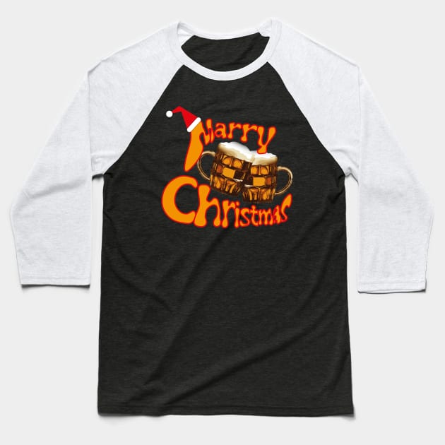 Marry Christmas Baseball T-Shirt by Radagas